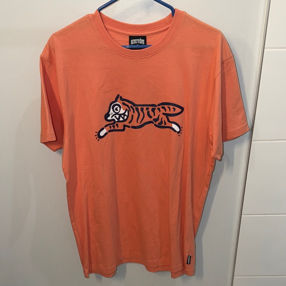 Icecream Orange T-Shirt with Tiger Graphic